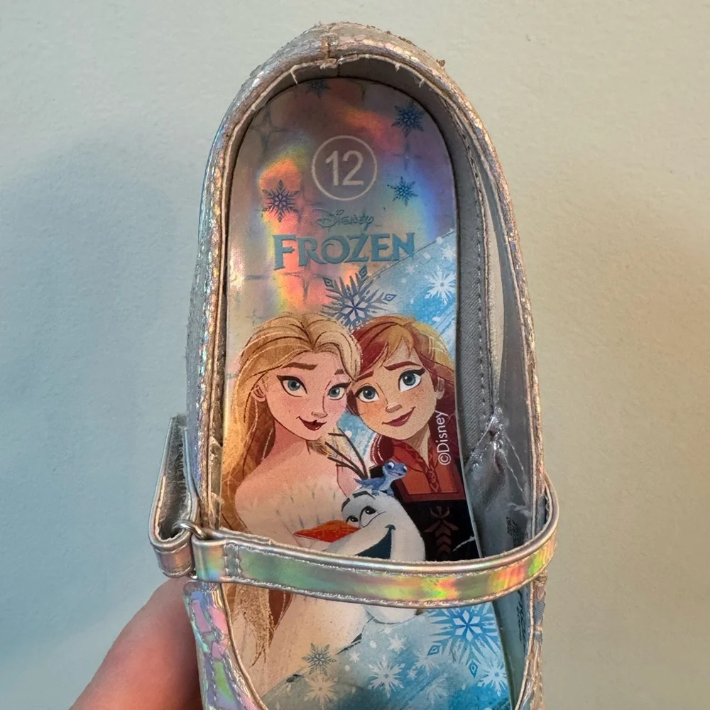 Disney Frozen Silver Holographic Ballet Shoes